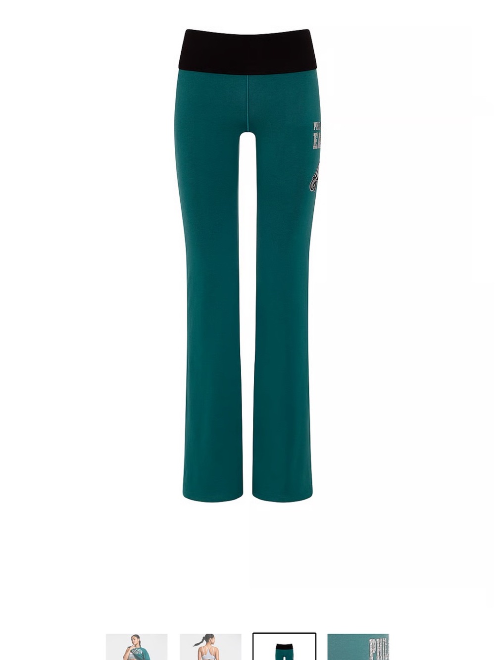 PINK Victoria's Secret Teal Boot Cut Eagles Pants - Picture 3 of 4